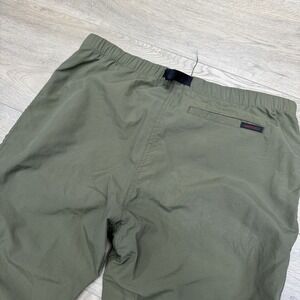 VTG Style Gramicci Green Climbing Hiking Pants Belted Elastic Sz Lx31 FAIR STAIN